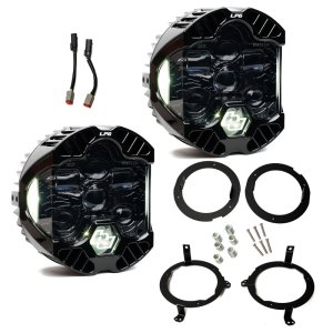 Jeep Wrangler Headlight Kit - Baja Designs - DOT LP6 LED - Clear/White - `18-`25